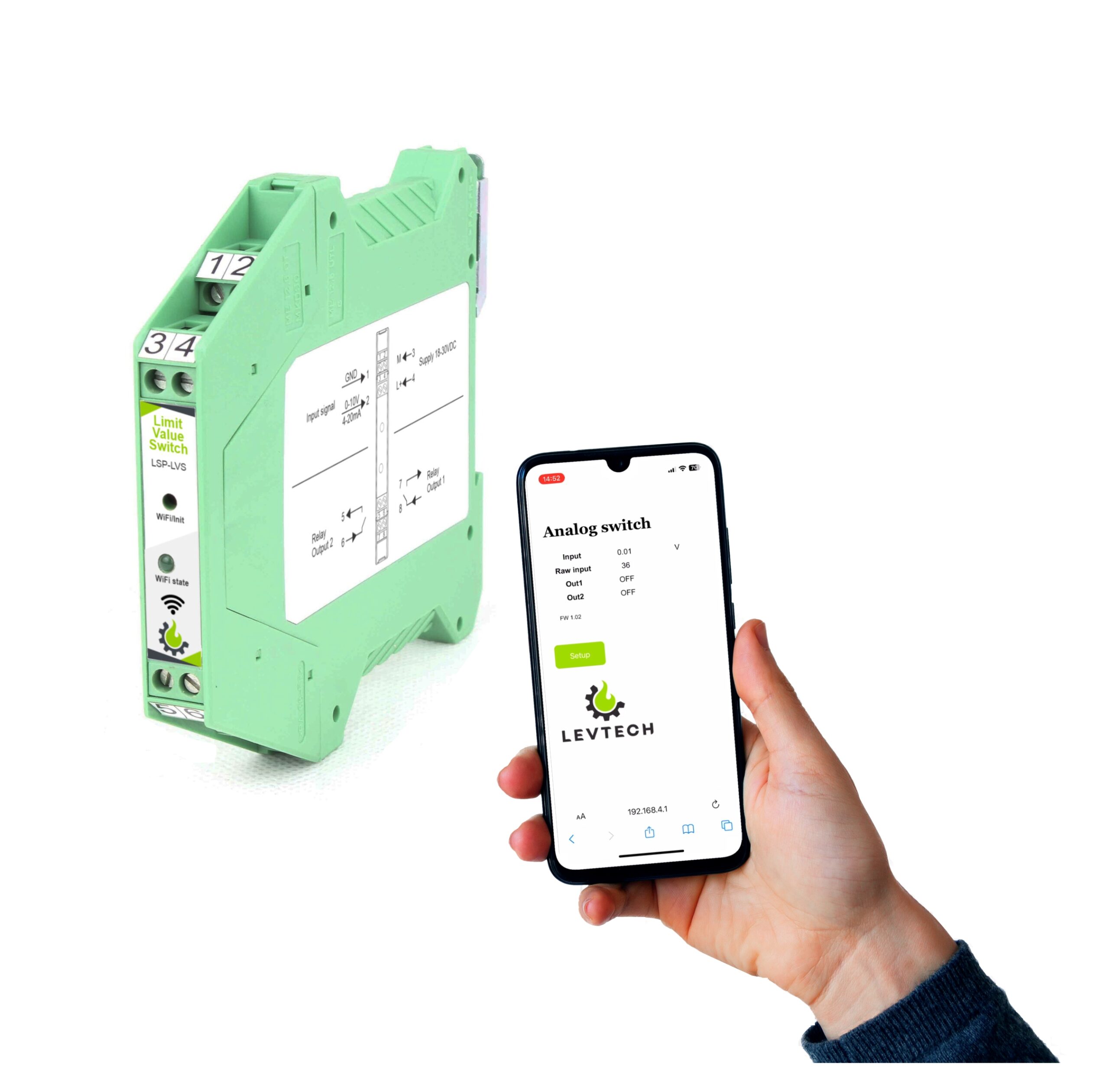 Limit Value Switch Web interface