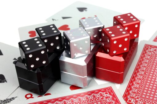 Premium aluminium anodized dice set - 2 dices in box, different colors, can be branded, personalized - Image 10