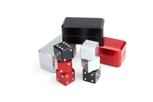 Premium aluminium anodized dice set - 2 dices in box, different colors, can be branded, personalized - Image 7